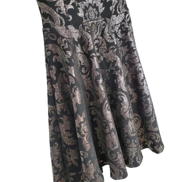 B Darlin Black Silver Spaghetti Strap Party Prom Dress Size 3/4 - Picture 3 of 9